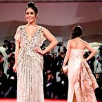 First pic of Vanessa Hudgens shows cleavage at premiere