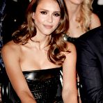 Fourth pic of Jessica Alba in tight leather dress paparazzi shots