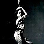 Second pic of Zoe Saldana black-&-white sexy posing scans