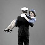 First pic of Christina Ricci sexy as stewardess promo photoshoot