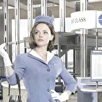 Second pic of Christina Ricci sexy as stewardess promo photoshoot