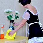 First pic of PinkFineArt | Inessa Maid Finds Dildo from Lacy Nylons