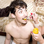 Second pic of Strict long haired mom Mistress Angellica spanks and bangs her baby man