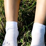 Second pic of PinkFineArt | Anna Socks Sunglasses 5 from Teens Foot Fetish