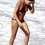 Fourth pic of Alessandra Sublet caught in bikini on the beach