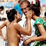 Third pic of Alice Dellal caught topless on the beach