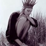 Third pic of Aline Weber sexy and topless black-&-white scans