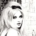 Second pic of Alyssa Miller black-&-white sexy scans