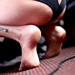 Second pic of Destiney Moore and another big titted lady with sexy legs having one-on-one fun