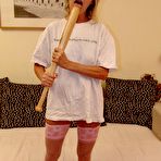 Second pic of Blonde mature slut pissing herself under