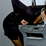 Second pic of Office babe Jordan Verwest shows her perfect boobs to her co-worker Leony April and eats her pussy