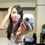 First pic of Nervous looking Filipina girl friend emailed in her self shot nude pics.