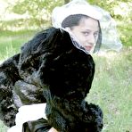 First pic of Sexy elegant stocking Babe outdoor fuck in the Wood
