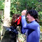 First pic of Masters play with slave in the woods