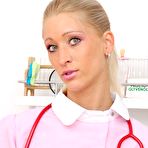 First pic of Sexy nurse porn Uma nurse opens muff with gyno mirror