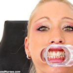 Third pic of Sexy nurse porn Uma nurse opens muff with gyno mirror