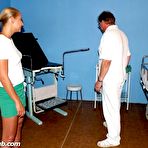 First pic of Valerie pussy gaping by old gyno doctor with speculum