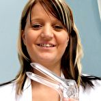 Second pic of Naughty nurse Misa having fun on gynochair at the kinky clinic