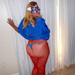 First pic of My sexy wife for your enjoyment BBW in fishnets