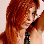 Fourth pic of Long legs sexy redhead Rudy strips off her jeans
