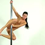 Third pic of Hot pole dancing, sliding and teasing end up with masturbation