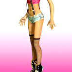 Second pic of 3D rendedered hot sexy virtual girls