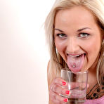 Fourth pic of Oxana fucks her pussy with a cucumber and more