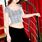 First pic of Teen cutie in tiny skirt and thongs