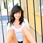 Fourth pic of First Time Videos Girls |  Tasha | Hot 18yo Brunette Teen Posing In Risky Public Places For Upskirt Pussy Pics