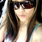 Third pic of Cute asian girl with glasses shows her perky boobs 