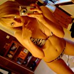Second pic of Blonde amateur hottie selfshooting in different lingerie