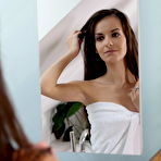 First pic of Sensual teenage brunette gets her pussy nailed and creamed