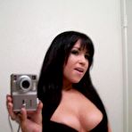 Second pic of Hot busty brunette GF stripping and selfshooting