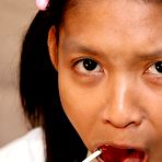 Fourth pic of ::: Kat Young ::: Cute asian teen Kat flashing tight pussy