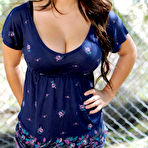 First pic of Layla Rose - Beautiful brunette chick Layla Rose strips outdoors and shows her perfect tatas.