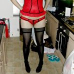 First pic of Beautiful close up pussy pics of MILF wearing lingerie and stockings