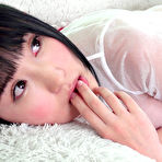 Third pic of On the green screen Reina ran her hands across her see through outfit