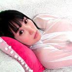 Fourth pic of On the green screen Reina ran her hands across her see through outfit