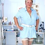 First pic of Radka  aged aged nurse minge plastic dong masturbation on gynochair