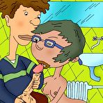 Second pic of << Drawn Sex >> Ginger treats the hole with a lolilop