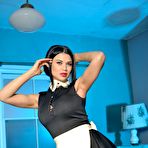 First pic of Lewd maid in fancy back seam stockings boned by a gent and butle