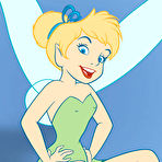 Third pic of CartoonValley :: Naked Tinkerbell is masturbating and reach orgasm 