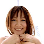 Third pic of Busty and cute Japanese av idol Meguru Kosaka strips naked on a rainy day