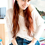 First pic of Flat chested amateur tease Sasha stripping off her panties - Abby Winters - Spank It Now!