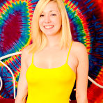 First pic of Rylie Richman - Beautiful blonde chick Rylie Richman strips her yellow lingerie and shows her cunt.