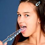 Third pic of Viktoria Sweet - Viktoria Sweet strips her slutty mini skirt and wildly fingers her gaping muff.