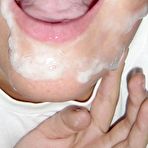 Fourth pic of Photos of a naughty amateur chick loving the taste of cum