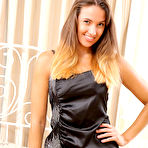 First pic of Sammie Pennington Sassy Brit Strips to her Black Pantyhose