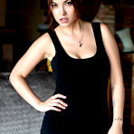 First pic of Elizabeth Marxs slowly strips off her little black dress