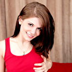 First pic of Sensi Pearl - Alluring redhead babe Sensi Pearl strips her red thongs and shows her hot ass.